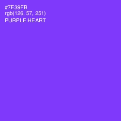 #7E39FB - Purple Heart Color Image